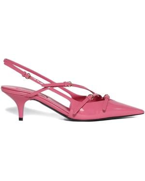 Miu Miu 25Mm Slingback Pointed-Toe Sandals - Pink