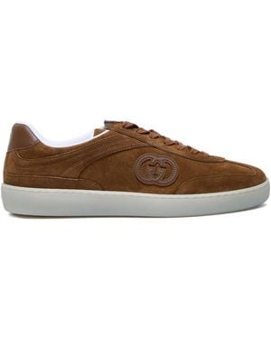 Gucci Sneakers Aus Wildleder - Braun
