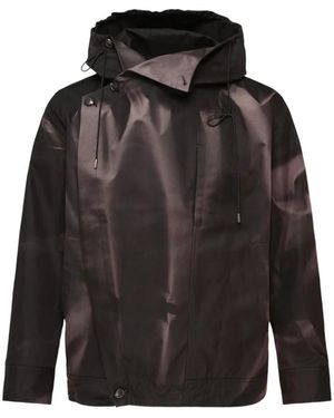 JiyongKim Sun-Bleached Hooded Jacket - Black