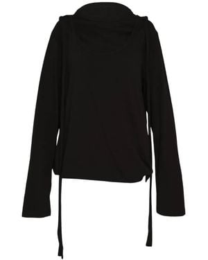Yohji Yamamoto Strap-Detail Long-Sleeve T-Shirt - Black