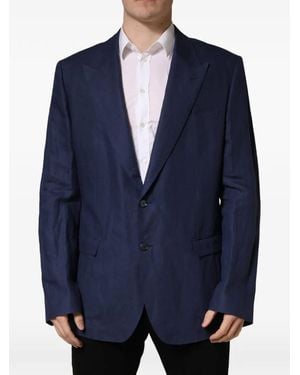 Dolce & Gabbana Single-Breasted Peak-Lapel Jacket - Blue