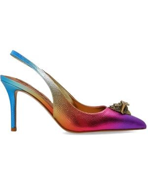 Kurt Geiger Belgravia Bird-Embellishment Slinged Mules - Pink