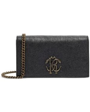 Roberto Cavalli レザークラッチバッグ - ブラック
