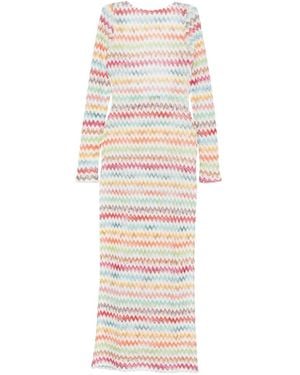 Missoni Zigzag-Pattern Cover-Up - White