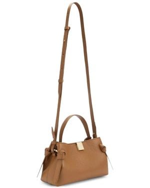 Yuzefi Mini Gyoza Knotted Leather Tote Bag - Natural