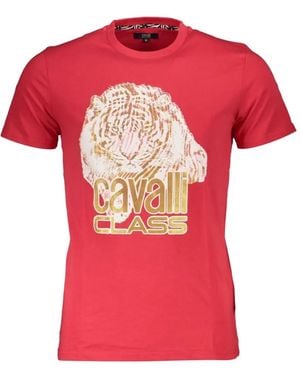 Roberto Cavalli T-Shirt À Logo Imprimé Et Imprimé Tigre - Red