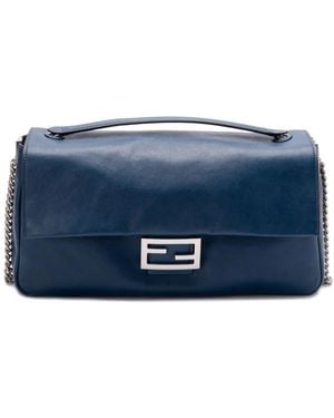Fendi Sac Porté Épaule En Cuir - Bleu