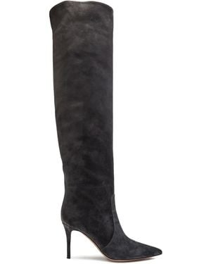 Gianvito Rossi Hansen 90Mm スエード ロングブーツ - ブラック