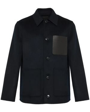 Yves Salomon Pocket-Detail Shirt Jacket - Blue