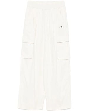 Chocoolate Wide-Leg Cargo Pants - White