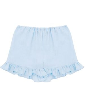 Sleeper Cha Cha Short-Set Mit Rüschensaum - Blau