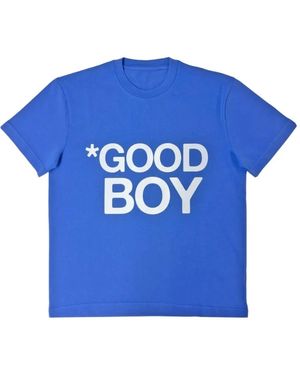 Geordie Campbell Slogan-Print T-Shirt - Blue