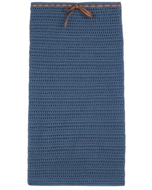 Tod's Crochet-Knit Skirt - Blue