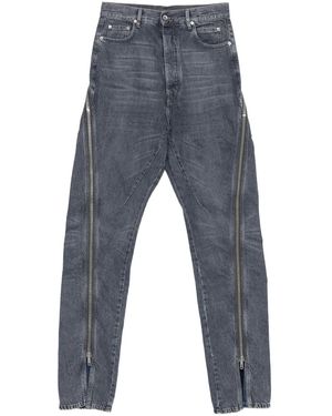Rick Owens Bolan Banana Zip-Detail Jeans - Blue