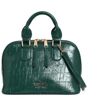 Essentiel Antwerp Croc-Effect Bowling Bag - Green