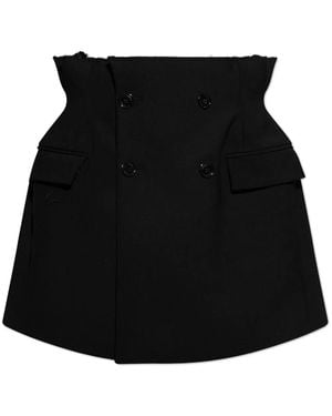 Vetements Raw-Cut Mini Skirt - Black