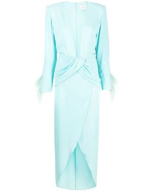 Nervi Ada Plunge-Neck Gown - Blue