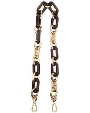 Fendi Logo-Detail Bag Strap - Metallic