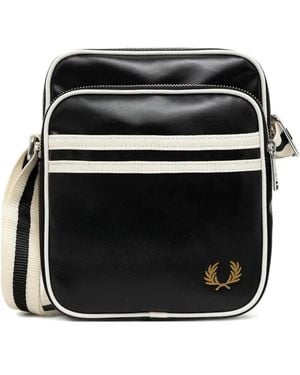 Fred Perry Logo-Detail Messenger Bag - Black
