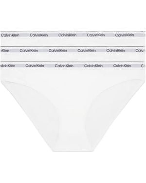 Calvin Klein Pack de tres calzoncillos con logo en la cinturilla - Blanco