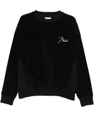 Rhude Logo-Embroidery Sweatshirt - Black