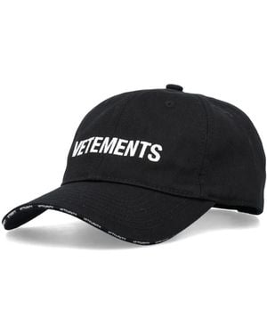 Vetements ロゴ キャップ - ブラック