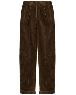 Etro Corduroy Pleated Trousers - Brown