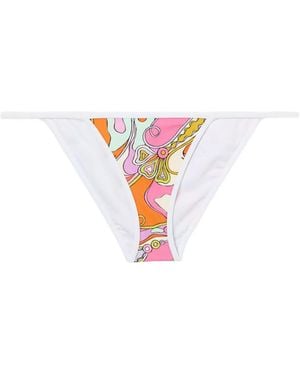 PUCCI Orchidee Abstract-Print Bikini Bottoms - White