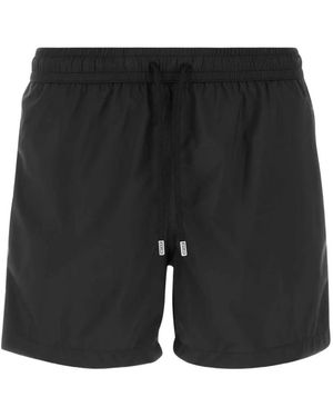 Fedeli Drawstring Swimming Shorts - Black