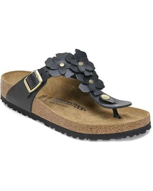 Birkenstock Siena Flower-Embellished Sandals in Black | Lyst