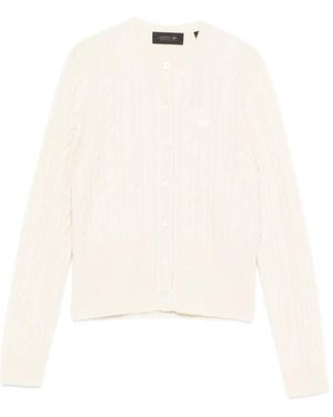 Lacoste Cable-Knit Cardigan - White