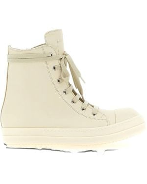 Rick Owens Lace-up zipped sneakers - Natur