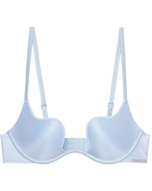 Fleur du Mal Le Stretch Gloss Seduce U-Plunge Bra - Blue