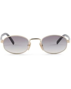 Prada Gafas de sol con montura oval - Metálico