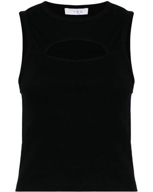 IRO Pina Cut-Out Tank Top - Black
