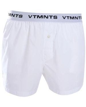 VTMNTS Logo-Waistband Boxers - Blue