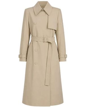 The Sei Belted Structured Trench Coat - Natural