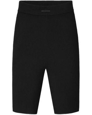 Fear Of God Short Cycliste En Maille Nervurée - Black