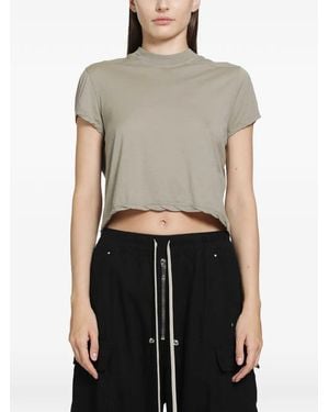 Rick Owens Small Level Cropped T-Shirt - Gray