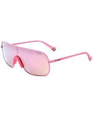 Polaroid Geometric-Frame Polarised Sunglasses - Pink