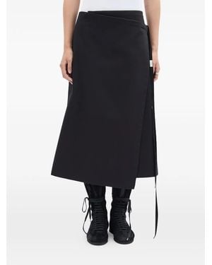 Ann Demeulemeester Tie-Fastening Midi Skirt - Blue