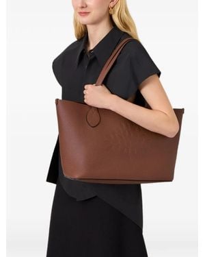 Mulberry Tree Pebbled Tote Bag - Black