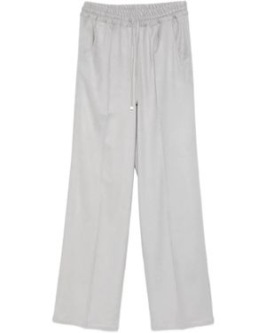 Kiton Elasticated-Waistband Trouse - White