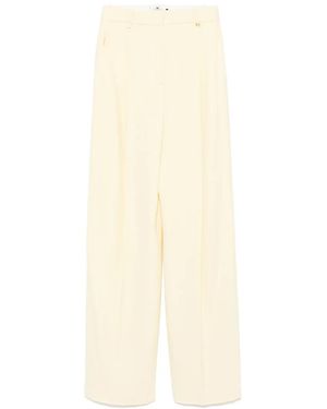 Elisabetta Franchi プリーツ パンツ - ホワイト