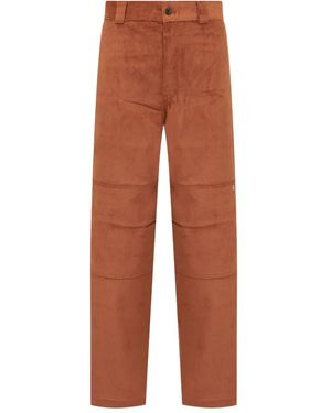 Dickies Logo-Patch Cordoury Pants - Brown