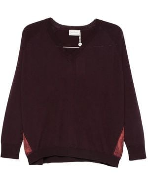 Pierre Louis Mascia Pullover Mit V-Ausschnitt - Lila