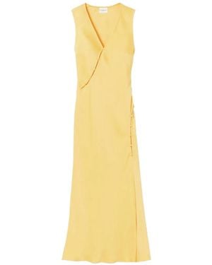 Claudie Pierlot Button-Fastening Maxi Dress - Yellow