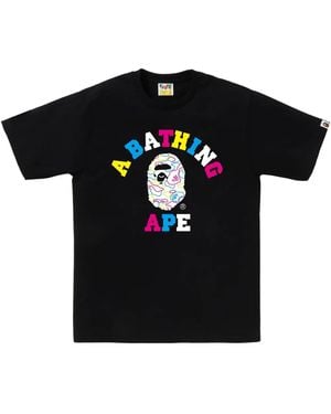 A Bathing Ape Logo-Print T-Shirt - Black