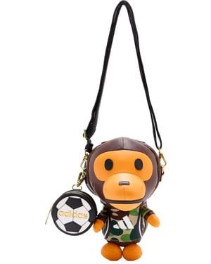 adidas Bape Milo Leather Shoulder Bag - White