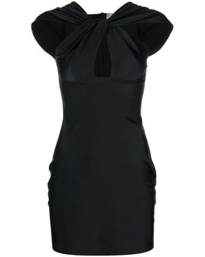 Coperni Twisted Cut-Out Mini Dress - Black